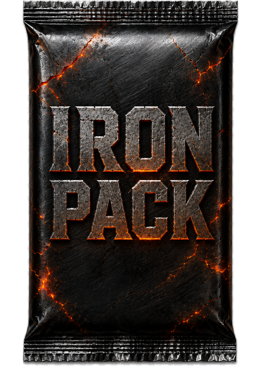 The classic Iron Pack - black foil with molten iron cracks