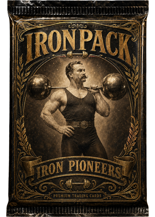 The Iron Pioneers pack - vintage strongman on gilded foil