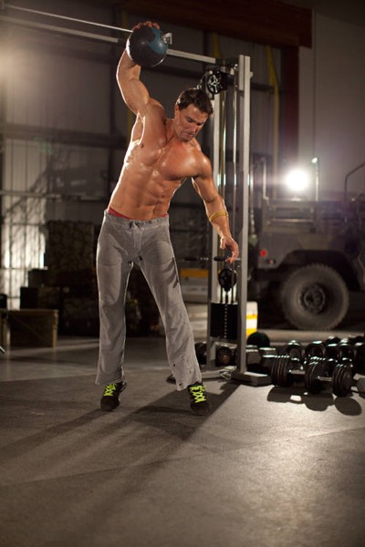 Medicine Ball Slam start position