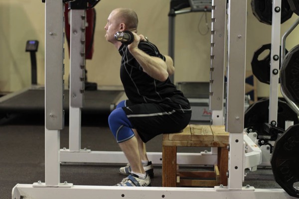 Box Squat finish position