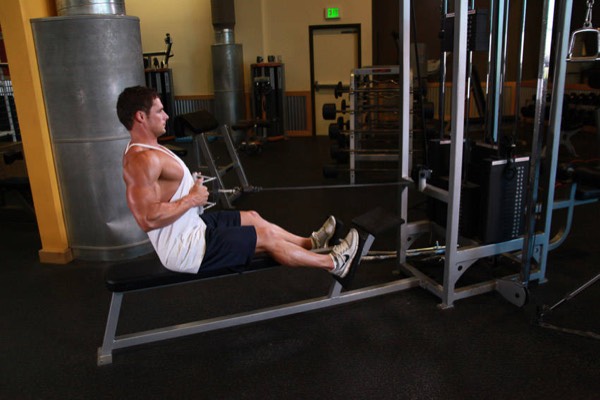 Seated Cable Row finish position