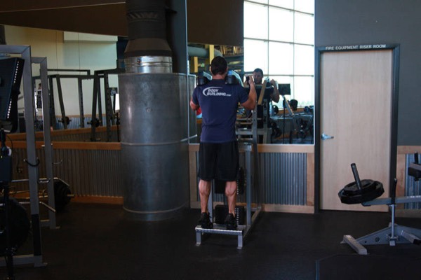 Standing Calf Raise finish position
