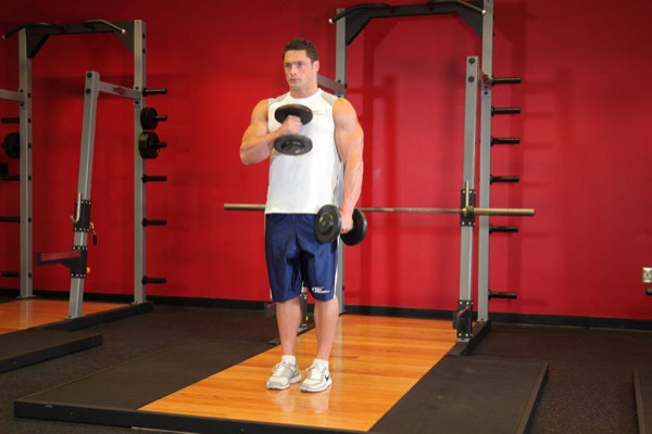 Cross-Body Hammer Curl start position