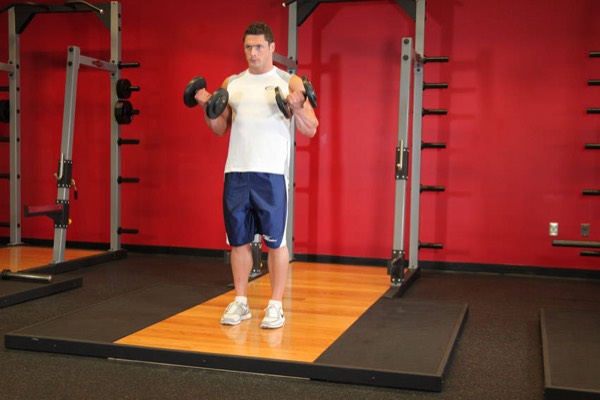 Dumbbell Curl finish position
