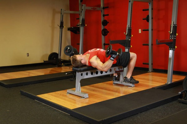 Dumbbell Fly start position
