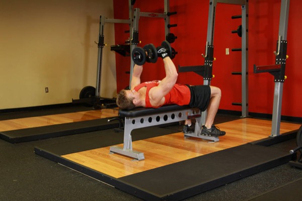 Dumbbell Fly finish position