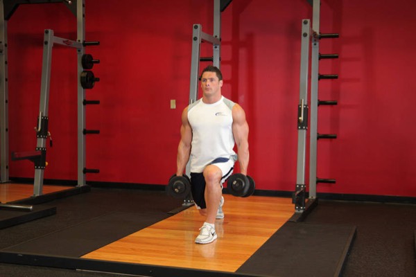 Dumbbell Lunge finish position