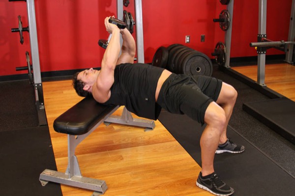 Dumbbell Pullover start position