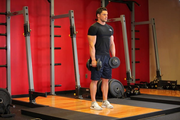 Dumbbell RDL start position
