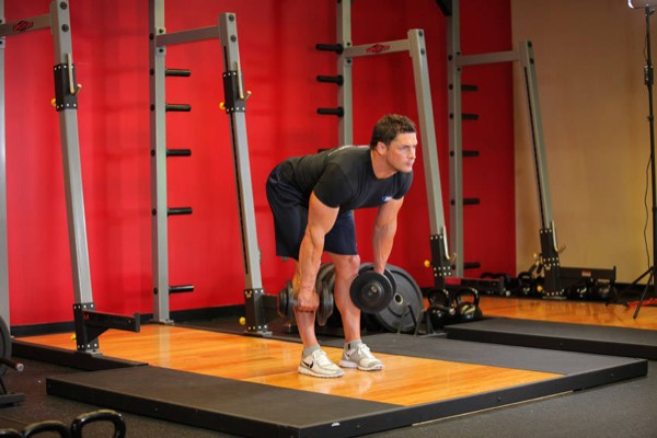 Dumbbell RDL finish position