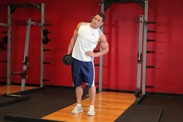 Dumbbell Side Bend finish position