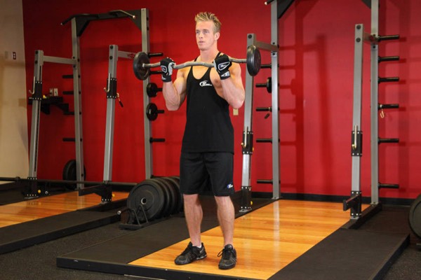 EZ-Bar Curl finish position