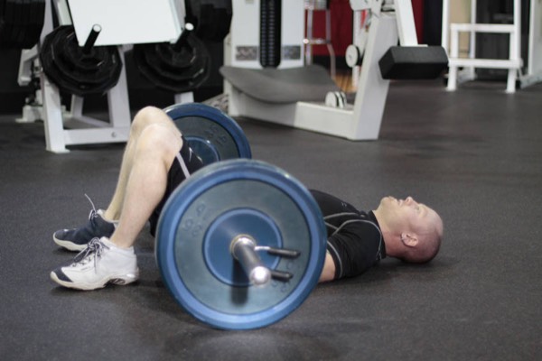 Barbell Glute Bridge start position