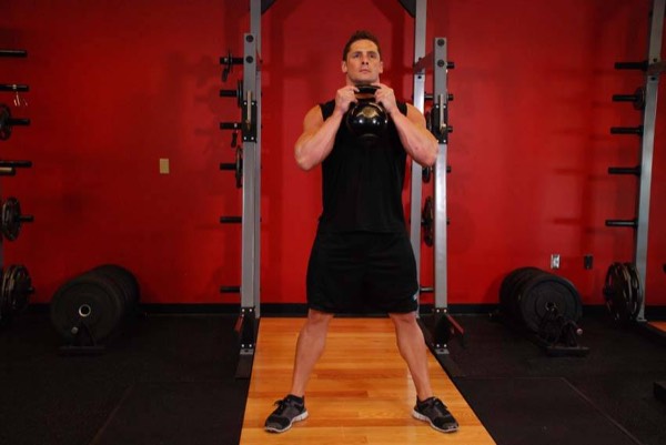Goblet Squat start position