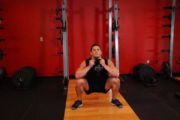 Goblet Squat finish position