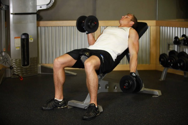 Incline Dumbbell Curl start position