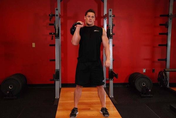 Kettlebell Clean finish position