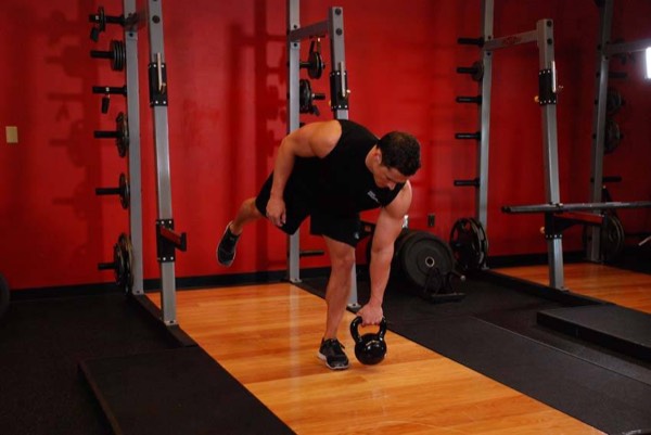 Kettlebell Deadlift finish position