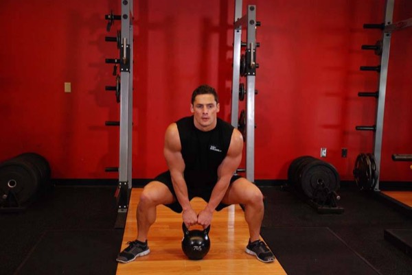 Kettlebell High Pull start position