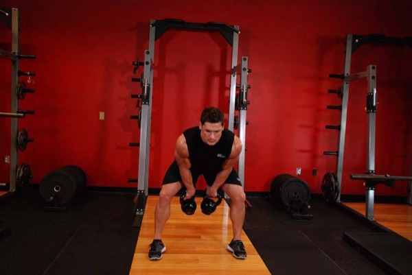 Kettlebell Snatch start position