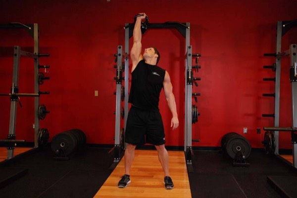 Kettlebell Windmill start position