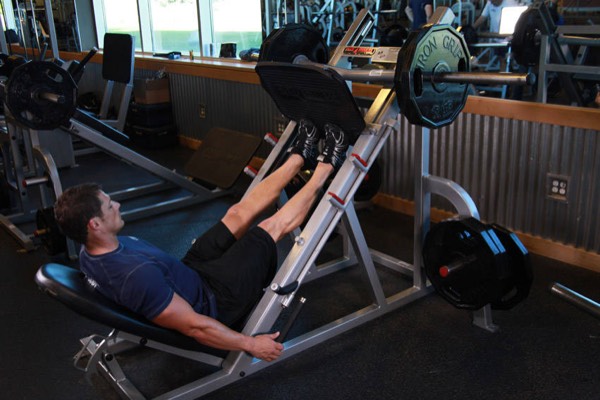 Calf Press (Leg Press) finish position