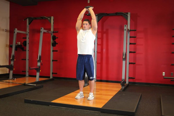 Overhead Triceps Extension start position