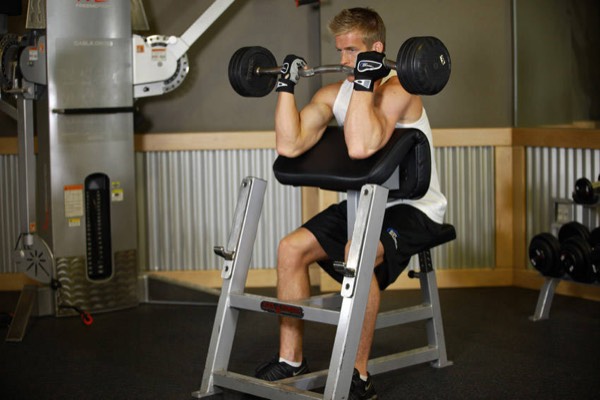 Preacher Curl finish position