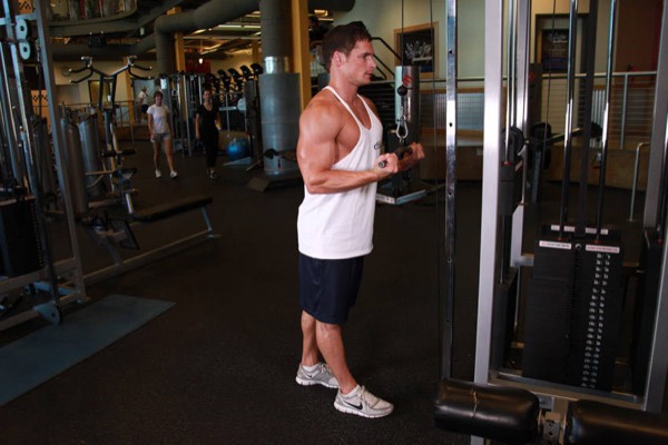 Reverse-Grip Pushdown start position