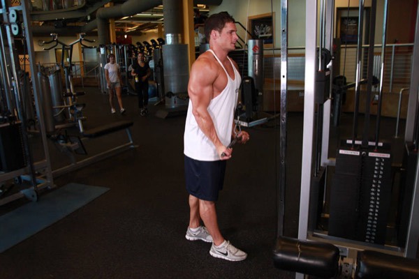 Reverse-Grip Pushdown finish position