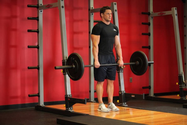 Barbell Shrug start position