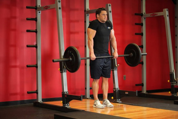 Barbell Shrug finish position