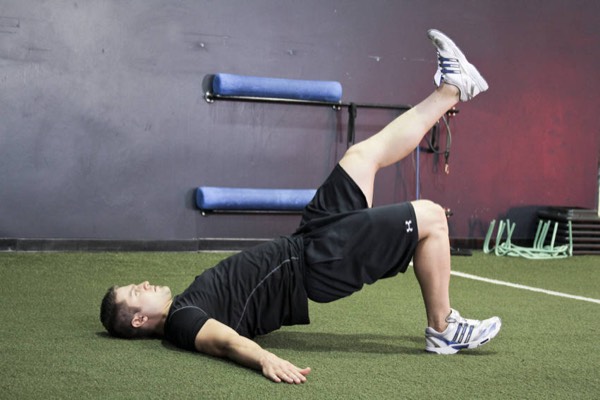 Single-Leg Glute Bridge finish position