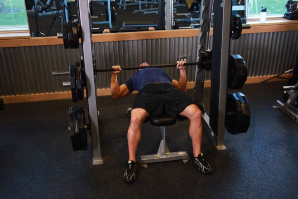 Smith Machine Bench Press start position