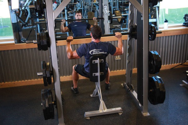 Smith Machine Shoulder Press start position
