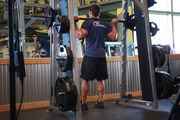 Smith Machine Squat finish position