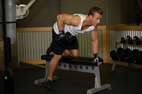 Triceps Kickback finish position
