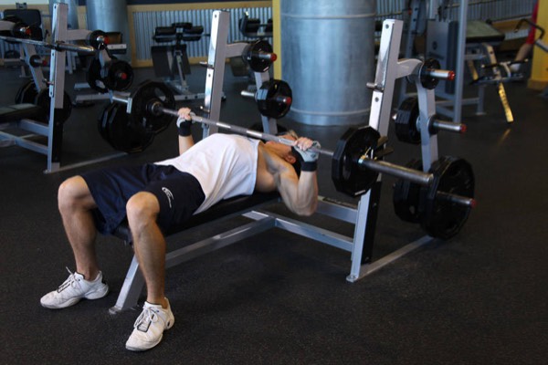 Wide-Grip Bench Press start position