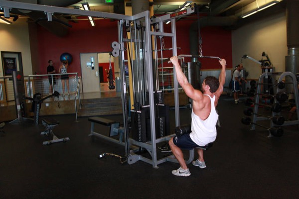 Wide-Grip Lat Pulldown start position